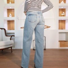 Geniş Paça Jean | Denim Mavi