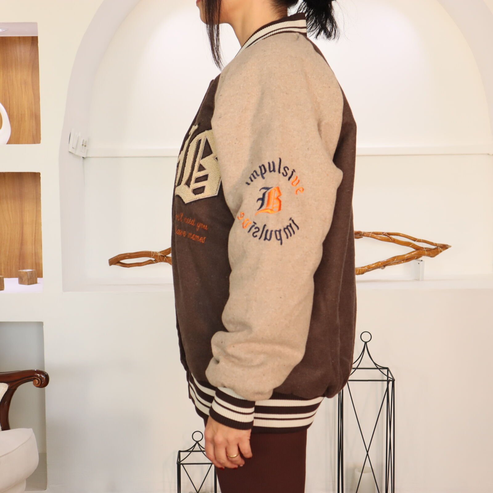 Oversize Kaşe Kolej Ceket